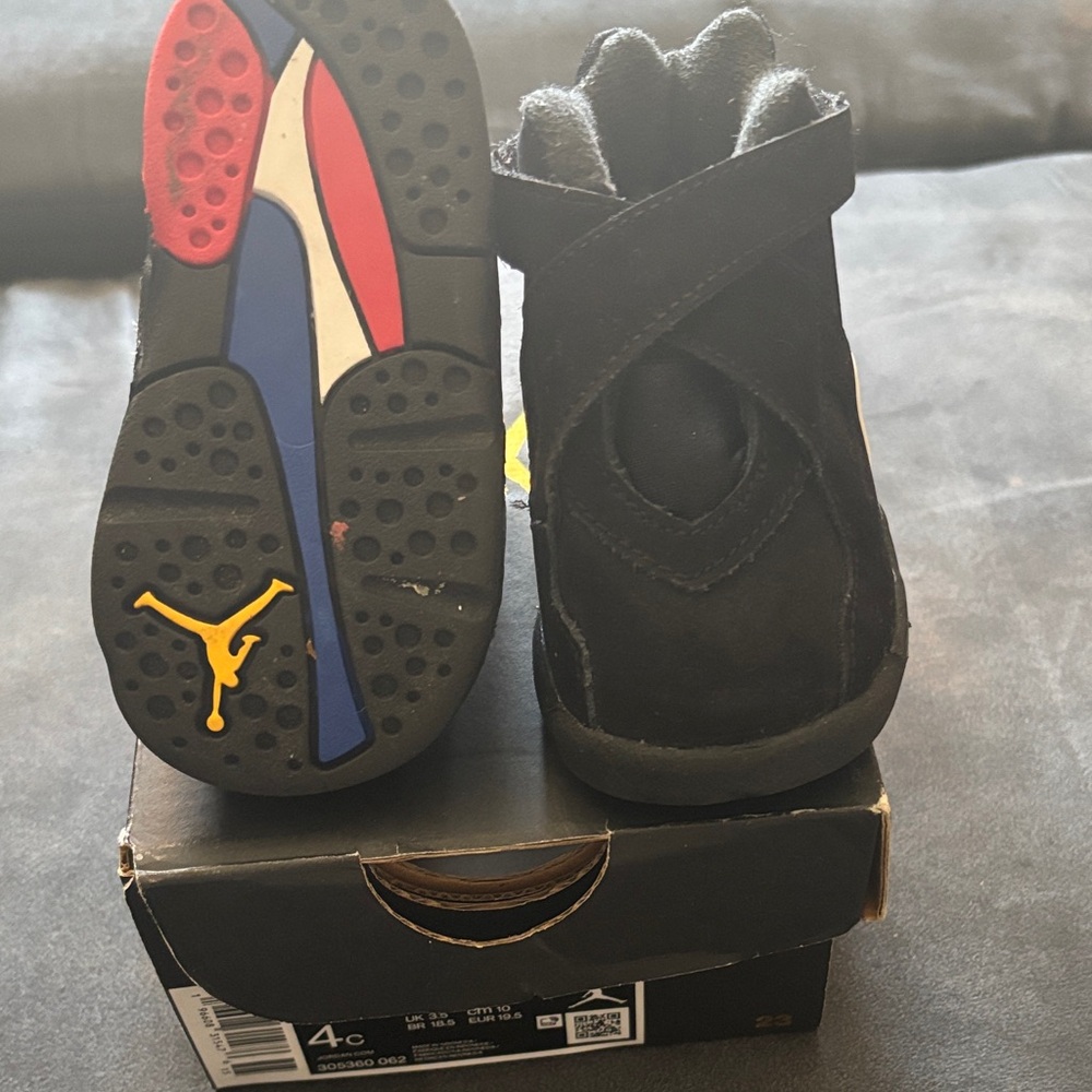 Jordan Kids Black and Red Sneakers